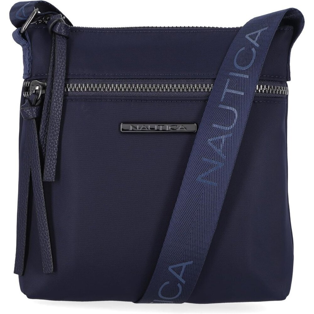 Women's Up Indigo Nylon Crossbody Bag Purse with Adjustable Shoulder Strap - Picture 2 of 5